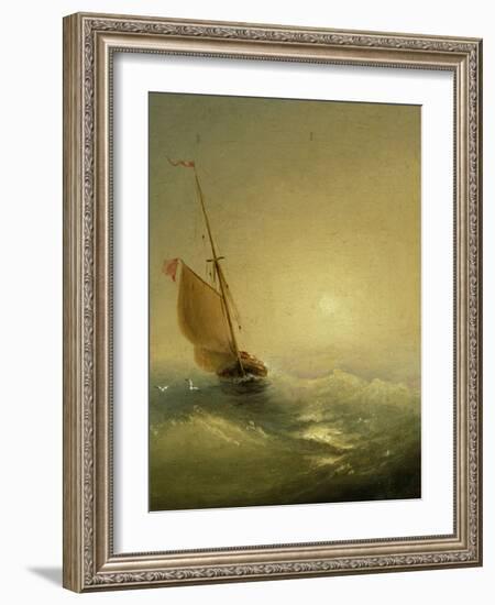 Sailing Barge at Sunset, 1856-Ivan Konstantinovich Aivazovsky-Framed Giclee Print