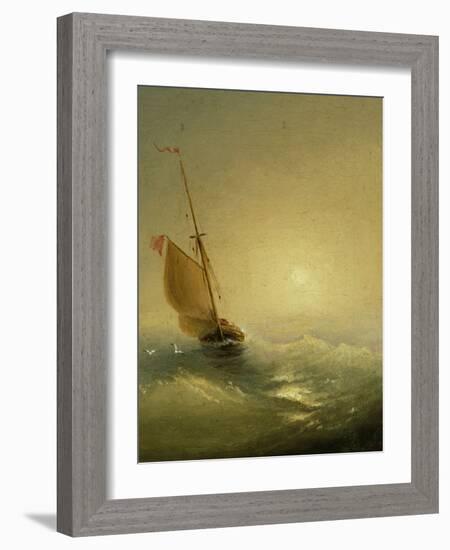 Sailing Barge at Sunset, 1856-Ivan Konstantinovich Aivazovsky-Framed Giclee Print