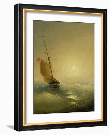 Sailing Barge at Sunset, 1856-Ivan Konstantinovich Aivazovsky-Framed Giclee Print