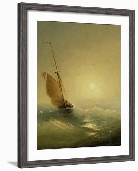 Sailing Barge at Sunset, 1856-Ivan Konstantinovich Aivazovsky-Framed Giclee Print