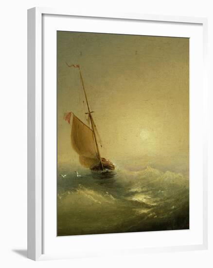 Sailing Barge at Sunset, 1856-Ivan Konstantinovich Aivazovsky-Framed Giclee Print