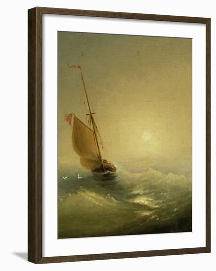 Sailing Barge at Sunset, 1856-Ivan Konstantinovich Aivazovsky-Framed Giclee Print