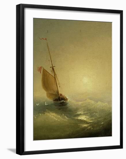 Sailing Barge at Sunset, 1856-Ivan Konstantinovich Aivazovsky-Framed Giclee Print