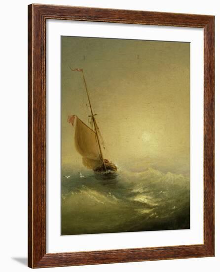 Sailing Barge at Sunset, 1856-Ivan Konstantinovich Aivazovsky-Framed Giclee Print