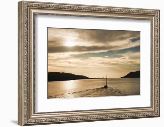 Sailing Boat at Sunset on the Dalmatian Coast, Adriatic, Croatia, Europe-Matthew Williams-Ellis-Framed Photographic Print