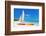 Sailing Boat (Catamaran) and Kayaks at Varadero Beach in Cuba-Kamira-Framed Photographic Print