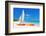 Sailing Boat (Catamaran) and Kayaks at Varadero Beach in Cuba-Kamira-Framed Photographic Print