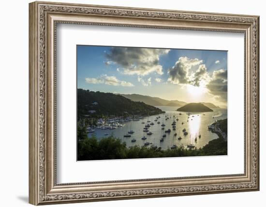 Sailing boat harbour on the West End of Tortola, British Virgin Islands, West Indies, Caribbean, Ce-Michael Runkel-Framed Photographic Print