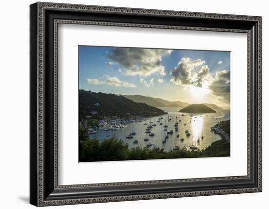 Sailing boat harbour on the West End of Tortola, British Virgin Islands, West Indies, Caribbean, Ce-Michael Runkel-Framed Photographic Print