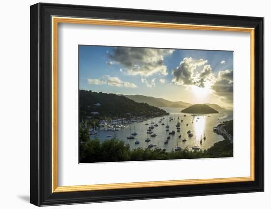 Sailing boat harbour on the West End of Tortola, British Virgin Islands, West Indies, Caribbean, Ce-Michael Runkel-Framed Photographic Print