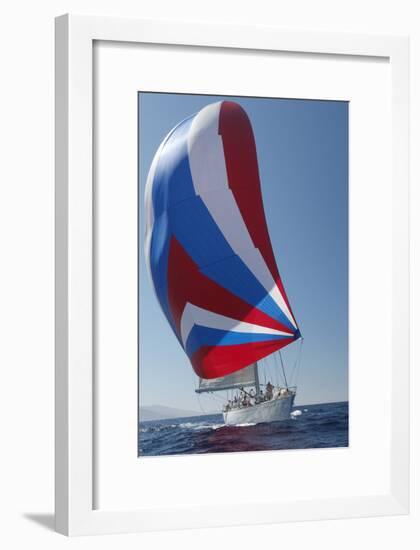 Sailing Boat in Yacht Race-null-Framed Photo