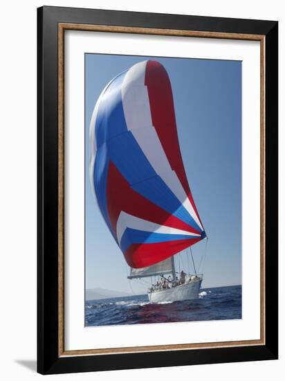 Sailing Boat in Yacht Race-null-Framed Photo