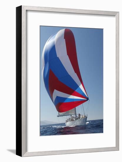 Sailing Boat in Yacht Race-null-Framed Photo