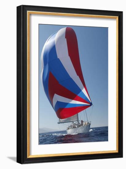 Sailing Boat in Yacht Race-null-Framed Photo