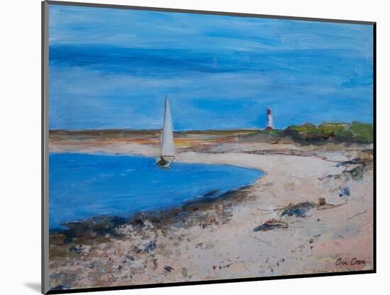 Sailing Boat off Berwick, 2021 (Acrylic)-Ann Oram-Mounted Giclee Print