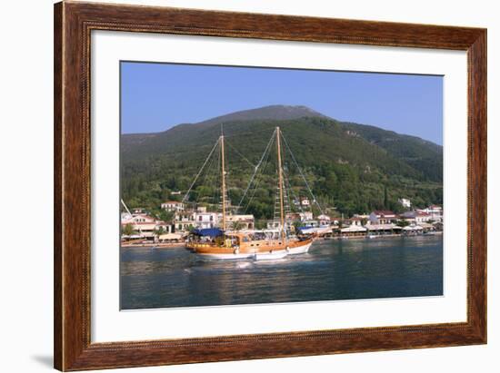 Sailing Boat Off Sami, Kefalonia, Greece-Peter Thompson-Framed Photographic Print