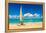 Sailing Boat on a Beautiful Summer Day at Beach in Cuba-Kamira-Framed Premier Image Canvas
