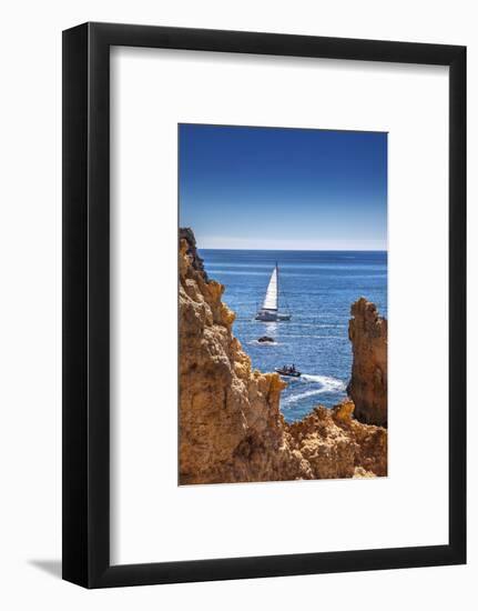 Sailing Boat, Ponta De Piedade, Lagos, Algarve, Portugal-Sabine Lubenow-Framed Photographic Print