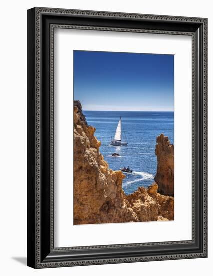 Sailing Boat, Ponta De Piedade, Lagos, Algarve, Portugal-Sabine Lubenow-Framed Photographic Print