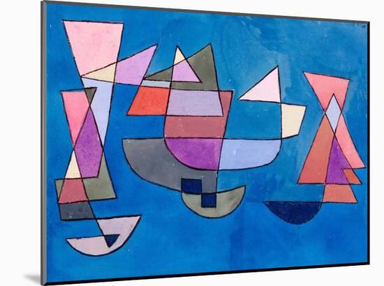 Sailing Boats, 1927-Paul Klee-Mounted Art Print