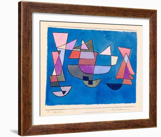 Sailing Boats, 1927-Paul Klee-Framed Art Print