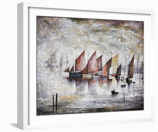 Sailing Boats, 1930-Laurence Stephen Lowry-Framed Giclee Print