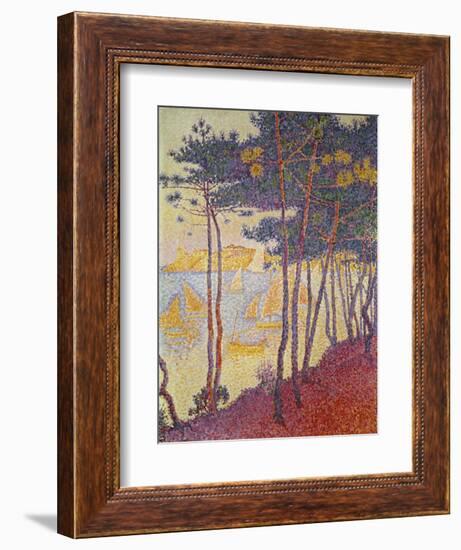 Sailing Boats and Pine Trees, 1896-Paul Signac-Framed Giclee Print