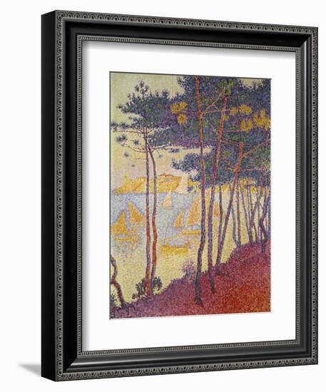 Sailing Boats and Pine Trees, 1896-Paul Signac-Framed Giclee Print