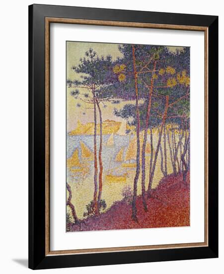 Sailing Boats and Pine Trees, 1896-Paul Signac-Framed Giclee Print