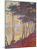 Sailing Boats and Pine Trees, 1896-Paul Signac-Mounted Giclee Print
