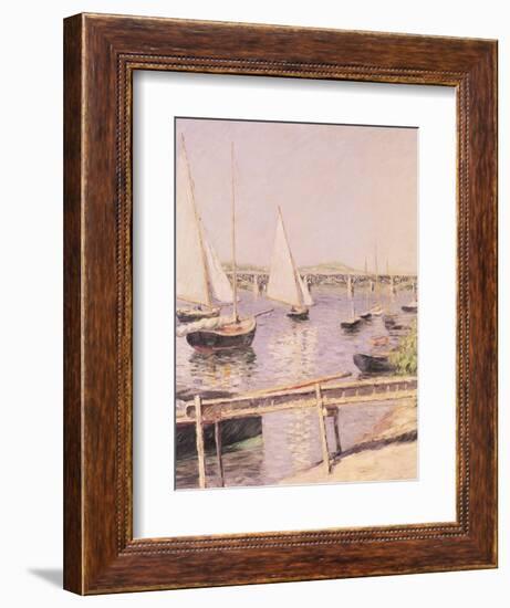 Sailing Boats at Argenteuil, circa 1888-Gustave Caillebotte-Framed Giclee Print