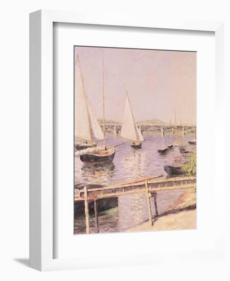 Sailing Boats at Argenteuil, circa 1888-Gustave Caillebotte-Framed Giclee Print