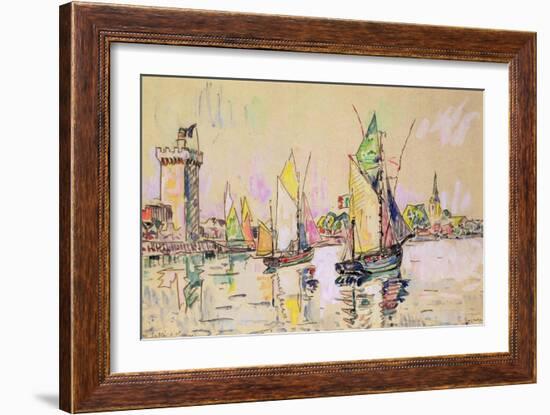 Sailing Boats at Les Sables-D'Olonne-Paul Signac-Framed Giclee Print