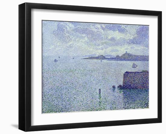 Sailing Boats in an Estuary, circa 1892-93-Théo van Rysselberghe-Framed Giclee Print