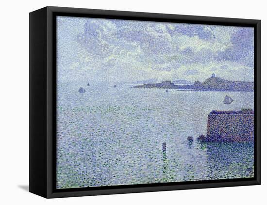 Sailing Boats in an Estuary, circa 1892-93-Théo van Rysselberghe-Framed Premier Image Canvas
