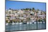 Sailing boats in Poros Island port, Saronic Island, Aegean Coast, Greek Islands, Greece-Matthew Williams-Ellis-Mounted Photographic Print