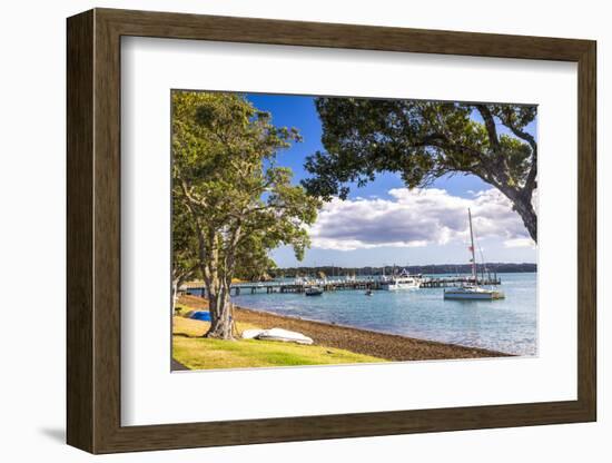 Sailing Boats in Russell Harbour, Bay of Islands, Northland Region, North Island, New Zealand-Matthew Williams-Ellis-Framed Photographic Print