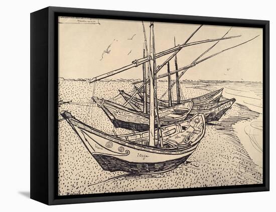 Sailing Boats in Saintes-Maries, 1888-Vincent van Gogh-Framed Premier Image Canvas