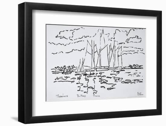 Sailing boats in the bay of Concarneau, Brittany, France-Richard Lawrence-Framed Photographic Print