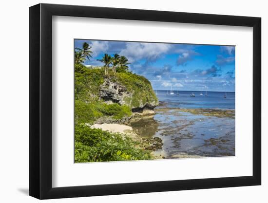 Sailing boats in the harbour of Niue, South Pacific, Pacific-Michael Runkel-Framed Photographic Print