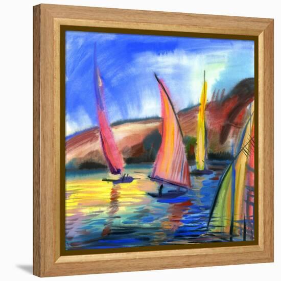 Sailing Boats In The Sea-balaikin2009-Framed Stretched Canvas