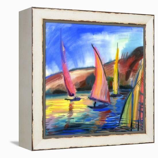 Sailing Boats In The Sea-balaikin2009-Framed Stretched Canvas