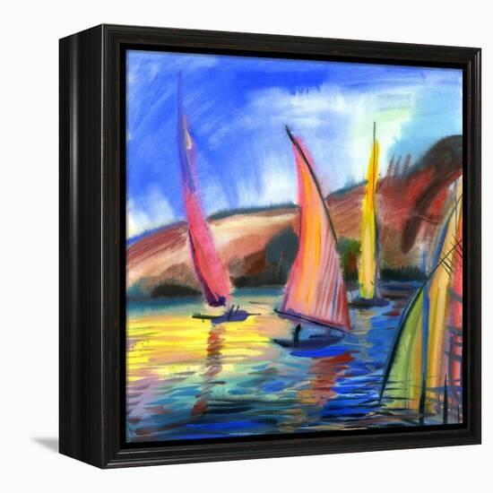 Sailing Boats In The Sea-balaikin2009-Framed Stretched Canvas