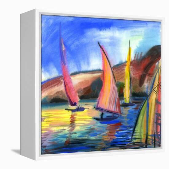 Sailing Boats In The Sea-balaikin2009-Framed Stretched Canvas