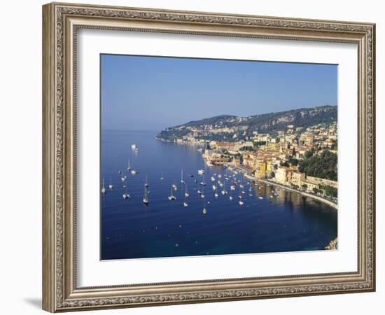 Sailing Boats Off the Coast of Villefrance-Sur-Mer, Provence, France-Robert Harding-Framed Photographic Print
