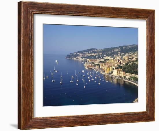 Sailing Boats Off the Coast of Villefrance-Sur-Mer, Provence, France-Robert Harding-Framed Photographic Print