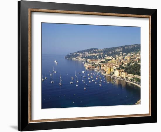 Sailing Boats Off the Coast of Villefrance-Sur-Mer, Provence, France-Robert Harding-Framed Photographic Print