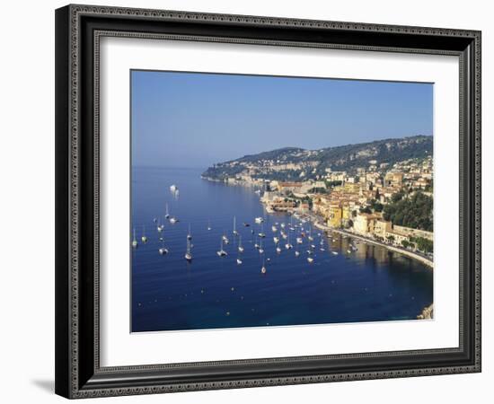 Sailing Boats Off the Coast of Villefrance-Sur-Mer, Provence, France-Robert Harding-Framed Photographic Print