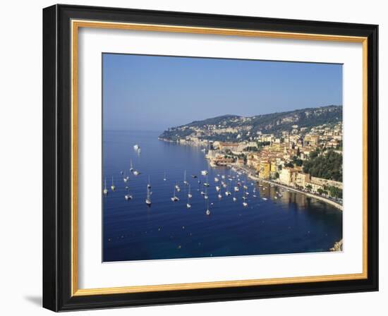 Sailing Boats Off the Coast of Villefrance-Sur-Mer, Provence, France-Robert Harding-Framed Photographic Print