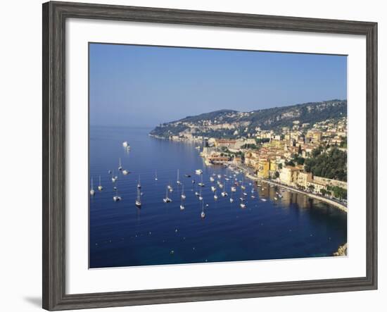 Sailing Boats Off the Coast of Villefrance-Sur-Mer, Provence, France-Robert Harding-Framed Photographic Print